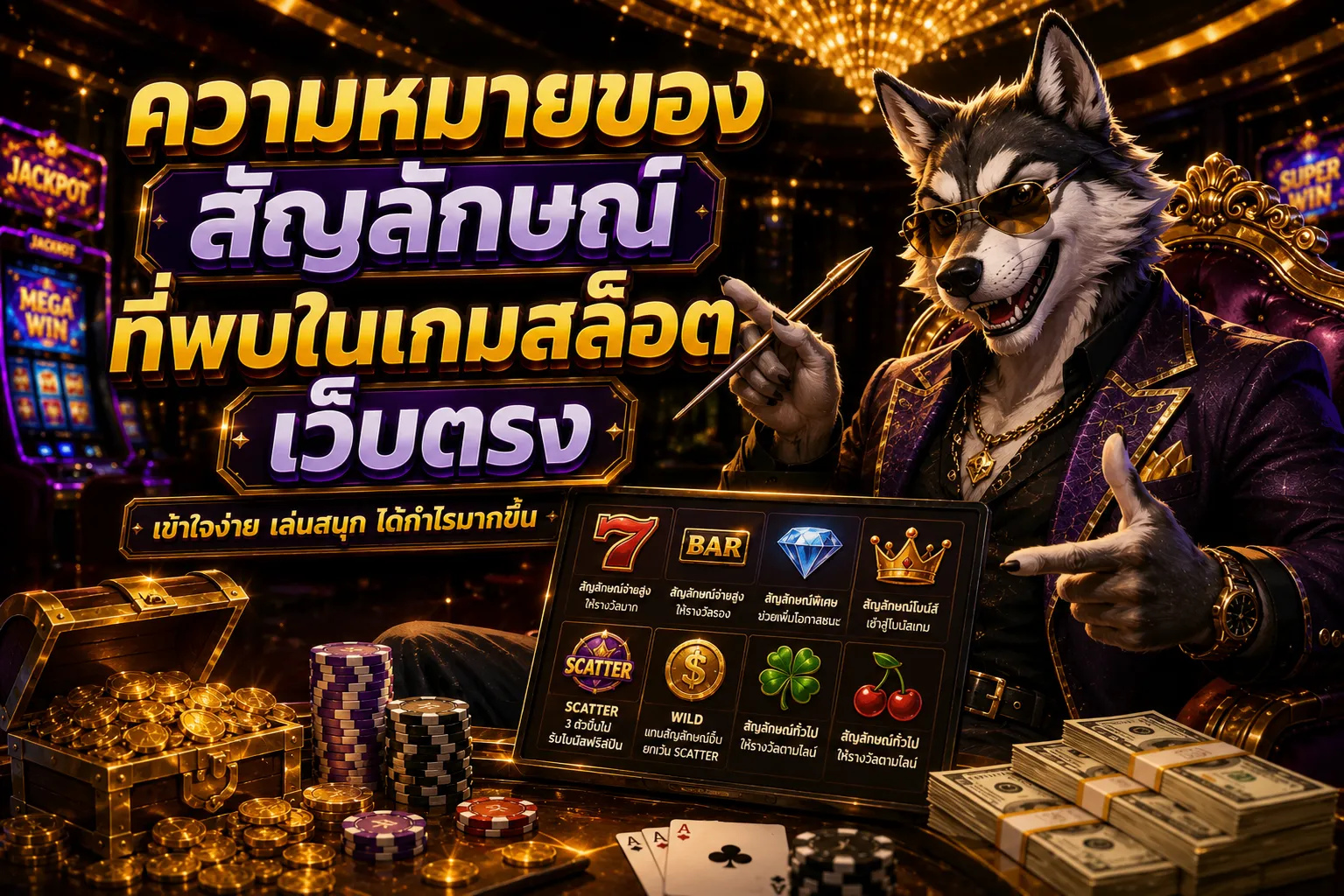 ความหมายของสัญลักษณ์ที่พบในเกมสล็อตเว็บตรง