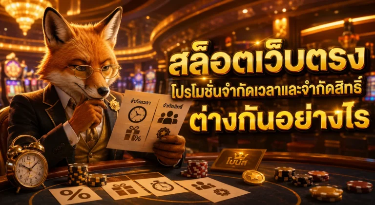 สล็อตเว็บตรง โปรโมชั่นจำกัดเวลาและจำกัดสิทธิ์ ต่างกันอย่างไร